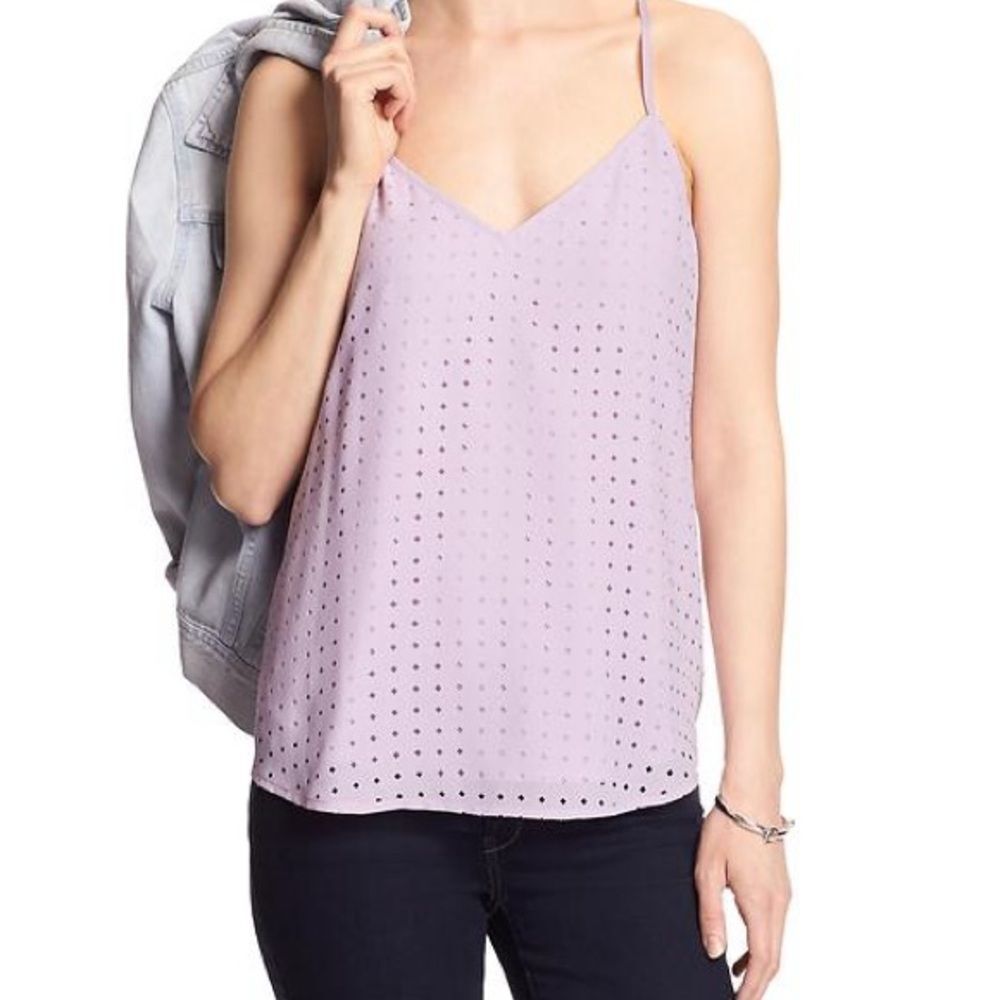 Banana Republic Lilac Cut-Out Camisole Size Large